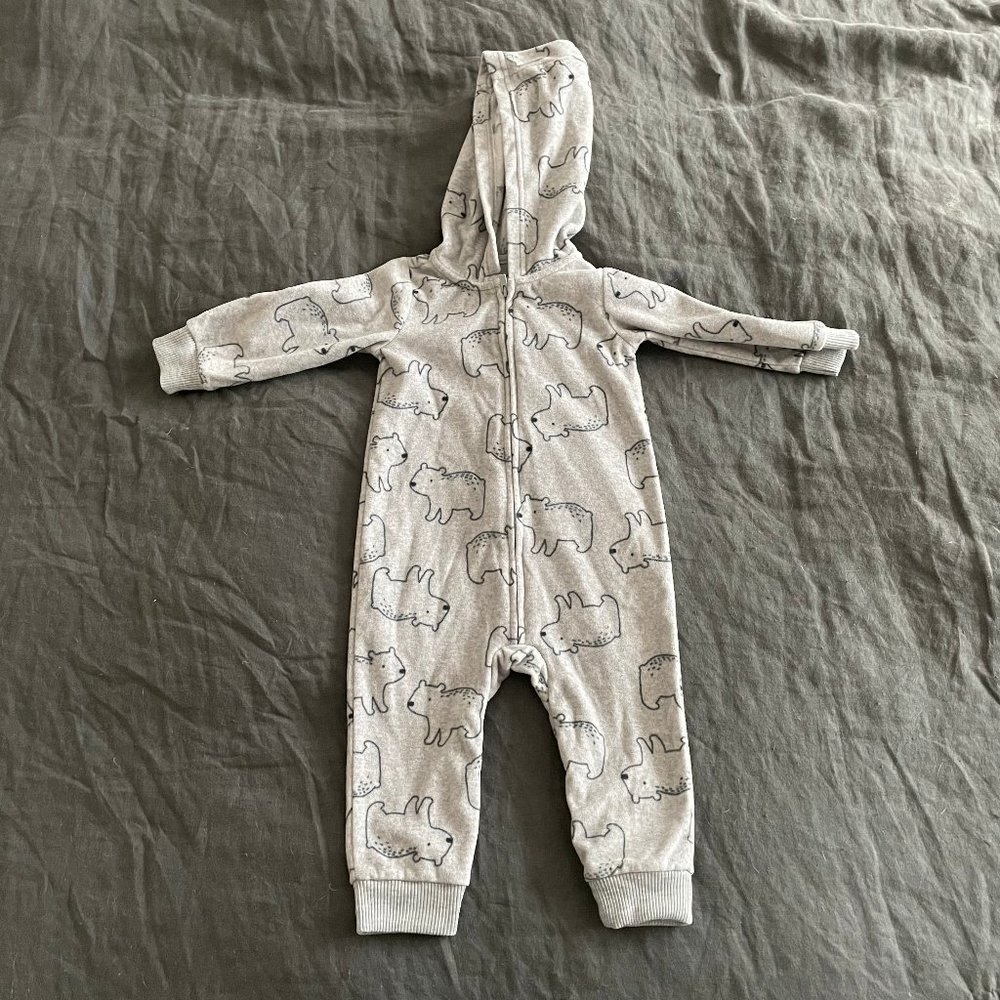 Carters Hoooded Zip Up Fleece 12M